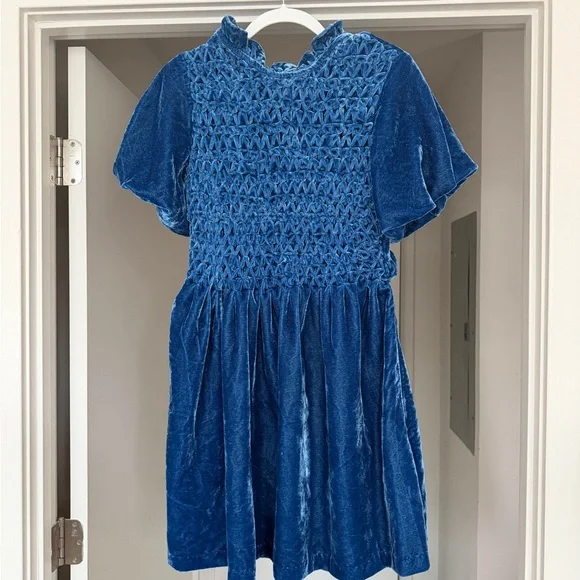Free People Blue Velvet Dress - Picture 1 of 1